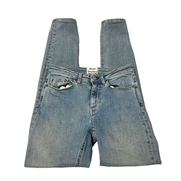 Acne Studios Skin 5 Mid Vtg Skinny Stretch Jeans Denim Light Wash Size 25 - Picture 3 of 11